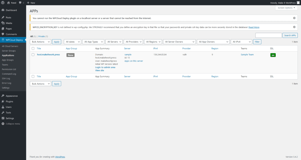 De beste WordPress controlepanelen: WPCloudDeploy