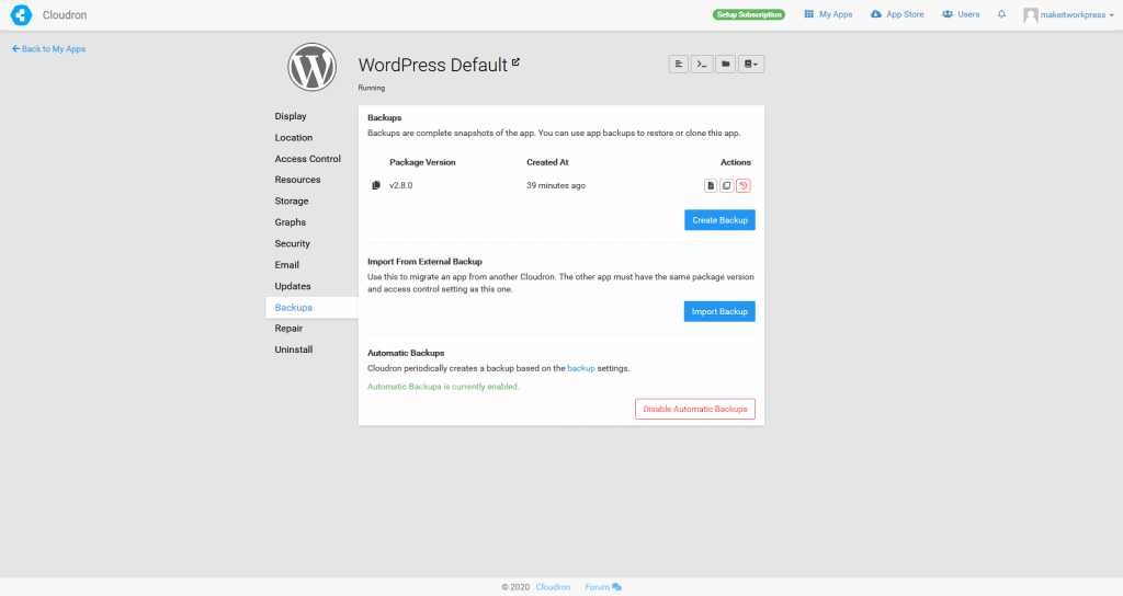 Cloudron (voor WordPress) 7