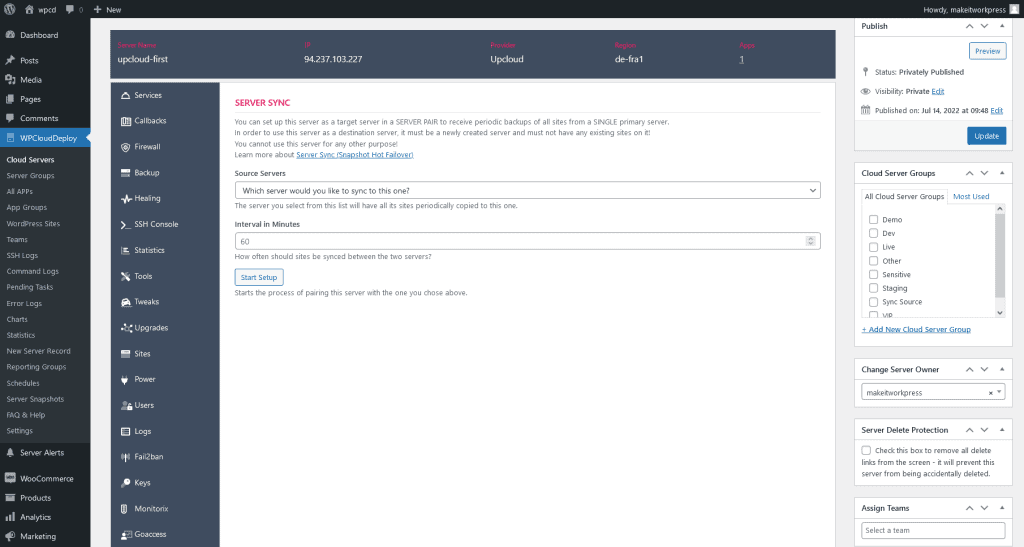 WPCloudDeploy Review: Een server synchroniseren